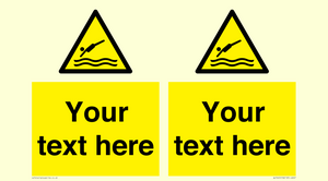 Custom Warning diving area